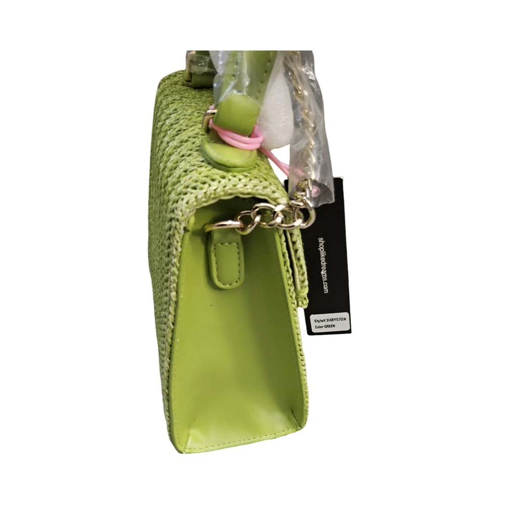 NWOT Green Woven Straw Handbag - Picture 4 of 15